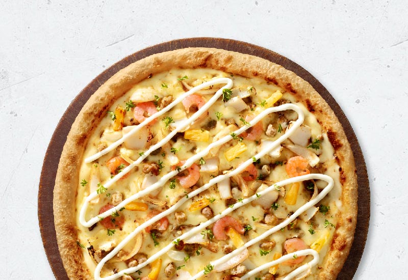 Các loại hải sản trong món pizza của Pizza Hut là gì?
